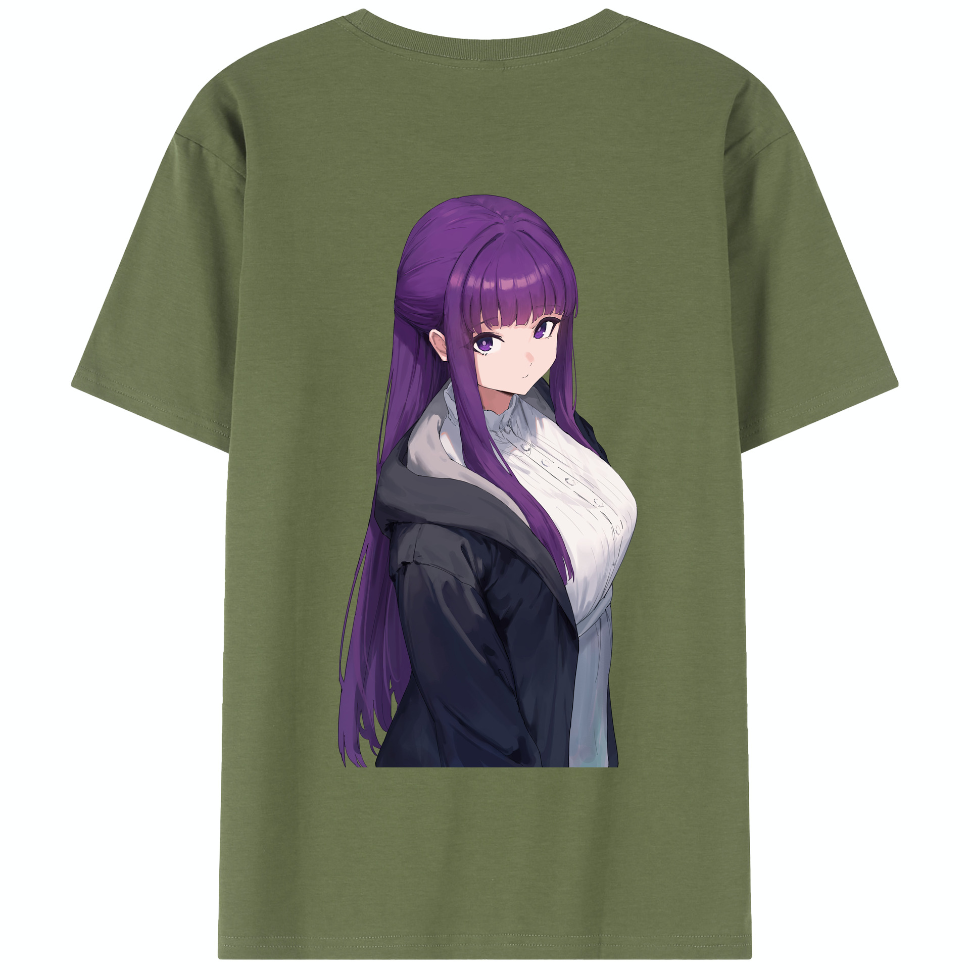 （画像用） 葬送のフリーレン Frieren 綿100％半袖Tシャツ（背面プリント）